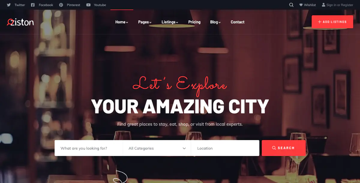 Ziston – 多功能响应式名录目录 WordPress 主题